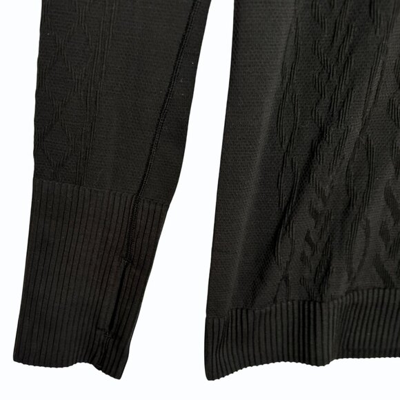 Lululemon Rest Less Hoodie Womens Size 6 Seamless Athleisure Black Diamond Layer - Picture 4 of 9